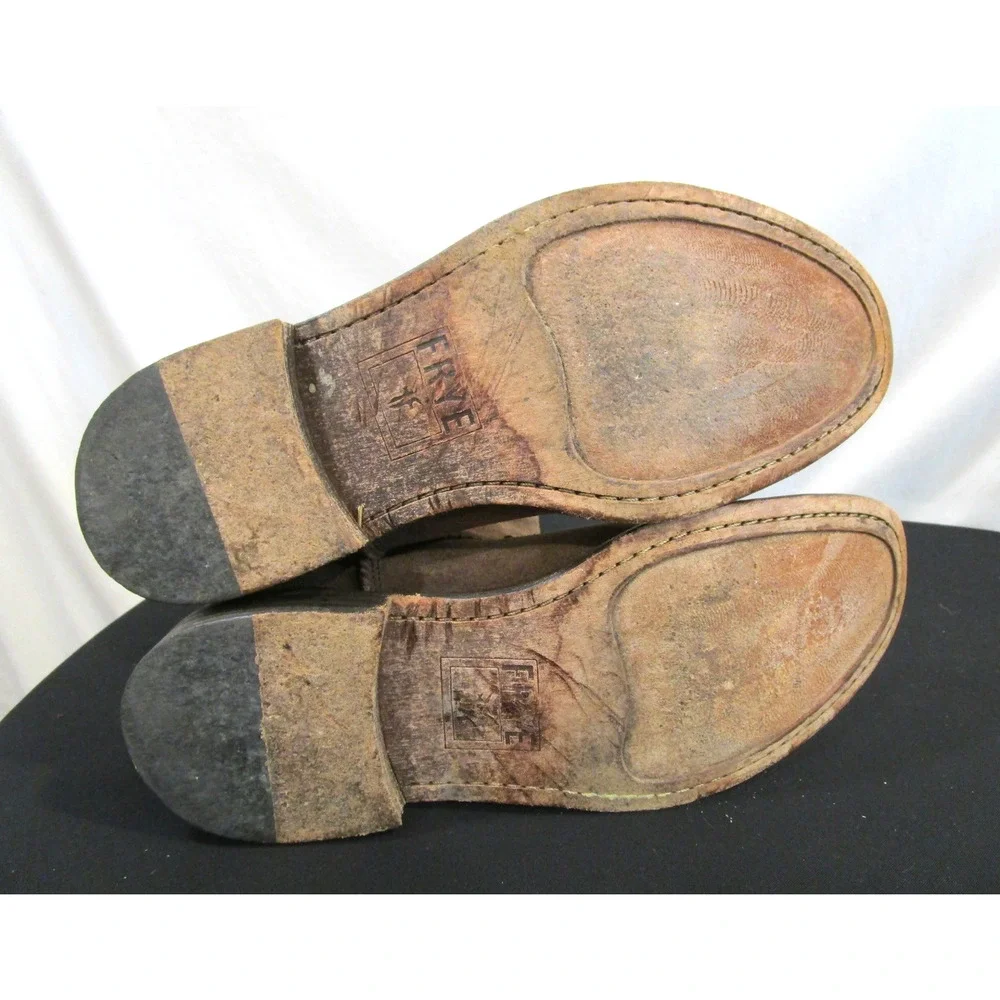 Frye Brown Suede Marco Roper Western Cowboy Boots Men 9.5 D